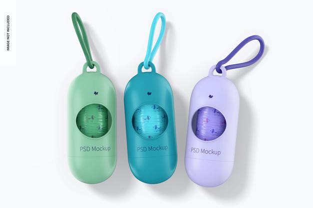 Free Pet Bag Dispensers Mockup Psd