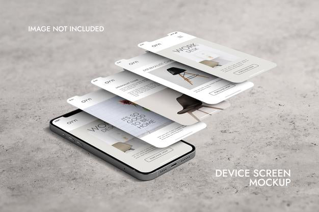 Free Phone And Screen - Ui Ux App Presentation Mockup Psd