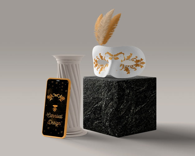 Free Phone Beside Carnival Decorations Psd