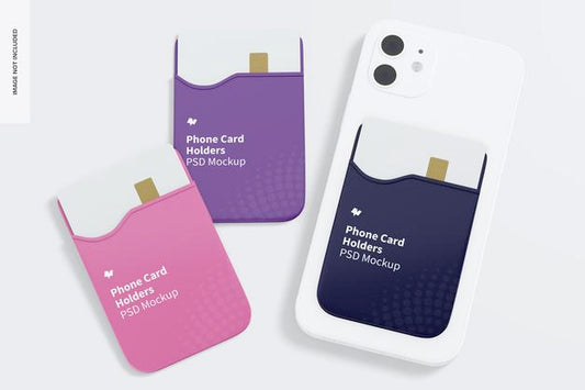 Free Phone Card Holders Mockup Psd