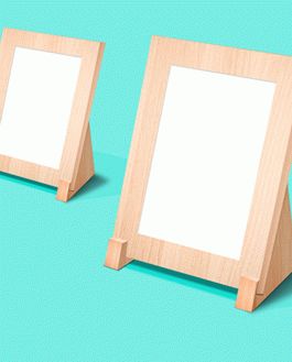 Free Photo Frame Stand Mockup Psd