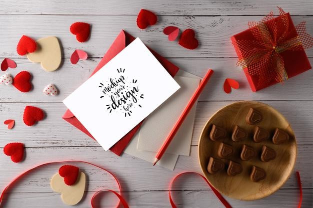 Free Photo Of Card With Place For Writing Message For Lover Psd