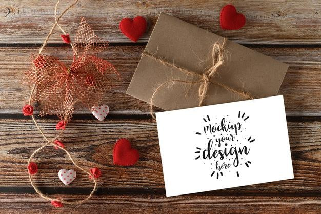 Free Photo Of Card With Place For Writing Message For Lover Psd