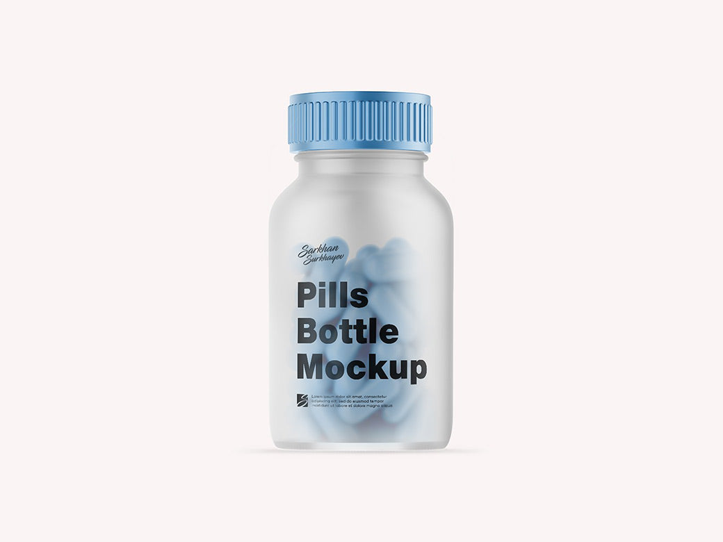 Free Pills Bottle Mockup