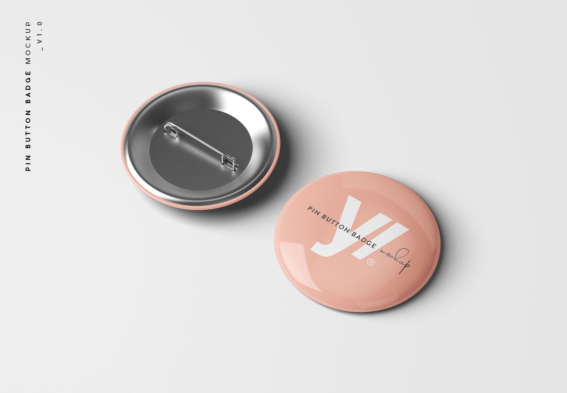 Free Pin Button Badge Mockup