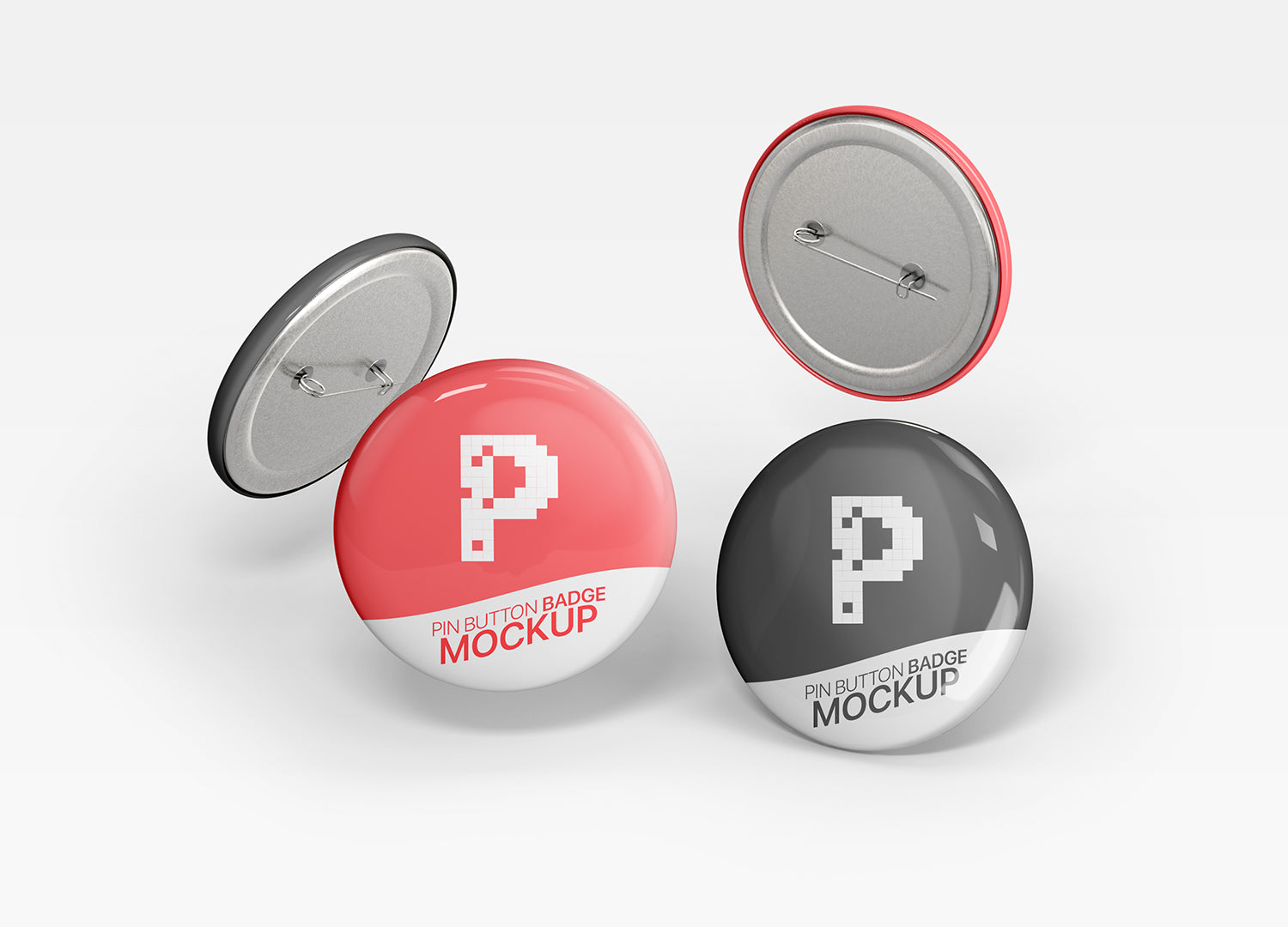 Free Pin Button Badge Mockup