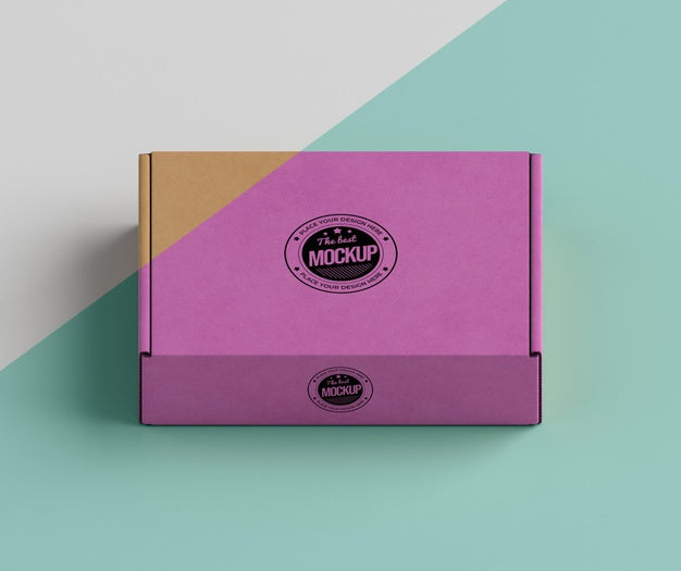 Free Pink Brand Box Arrangement Psd