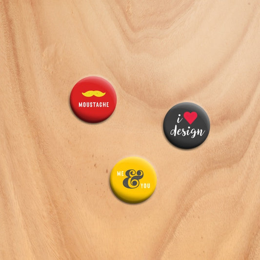 Free Pins Mock Up Design Psd