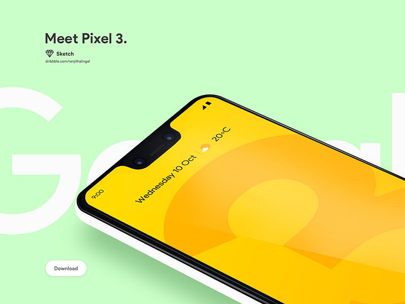 Free Pixel 3 Xl Mockups