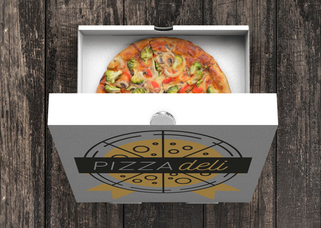 Free Pizza Carton Mockup Psd