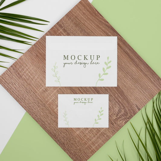 Free Plant, Stationery And Wood Top View Psd