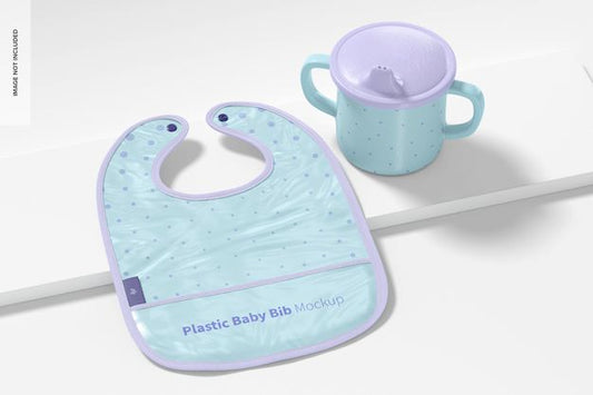 Free Plastic Baby Bib Mockup, Perspective View Psd