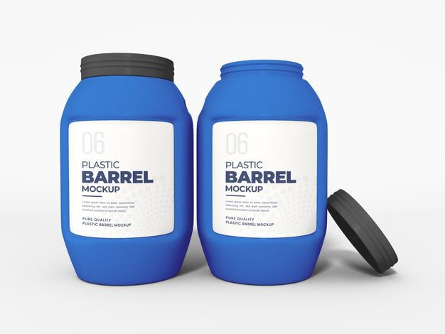 Free Plastic Barrel Mockup Psd