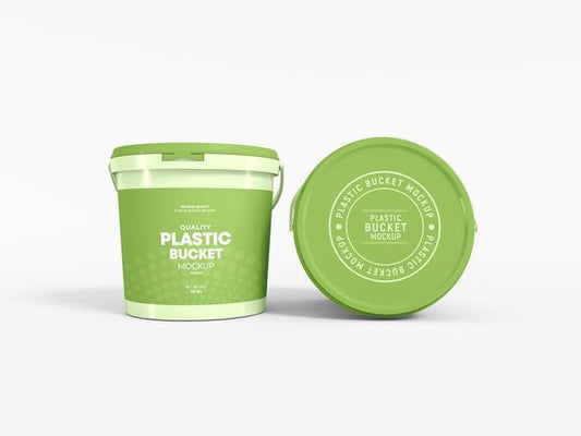 Free Plastic Bucket Packaging Mockup Psd