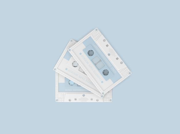 Free Plastic Cassette Tape Mockup Psd