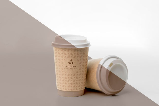 Free Plastic Cup With Coffee Mock Up On Table Psd