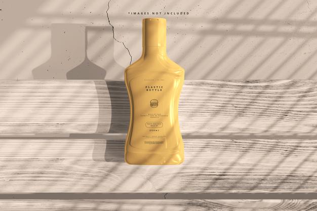 Free Plastic Sauce Bottle Mockup Psd