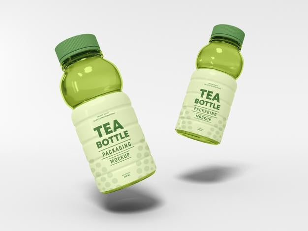 Free Plastic Tea Bottle Mockup Psd