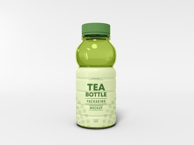 Free Plastic Tea Bottle Mockup Psd