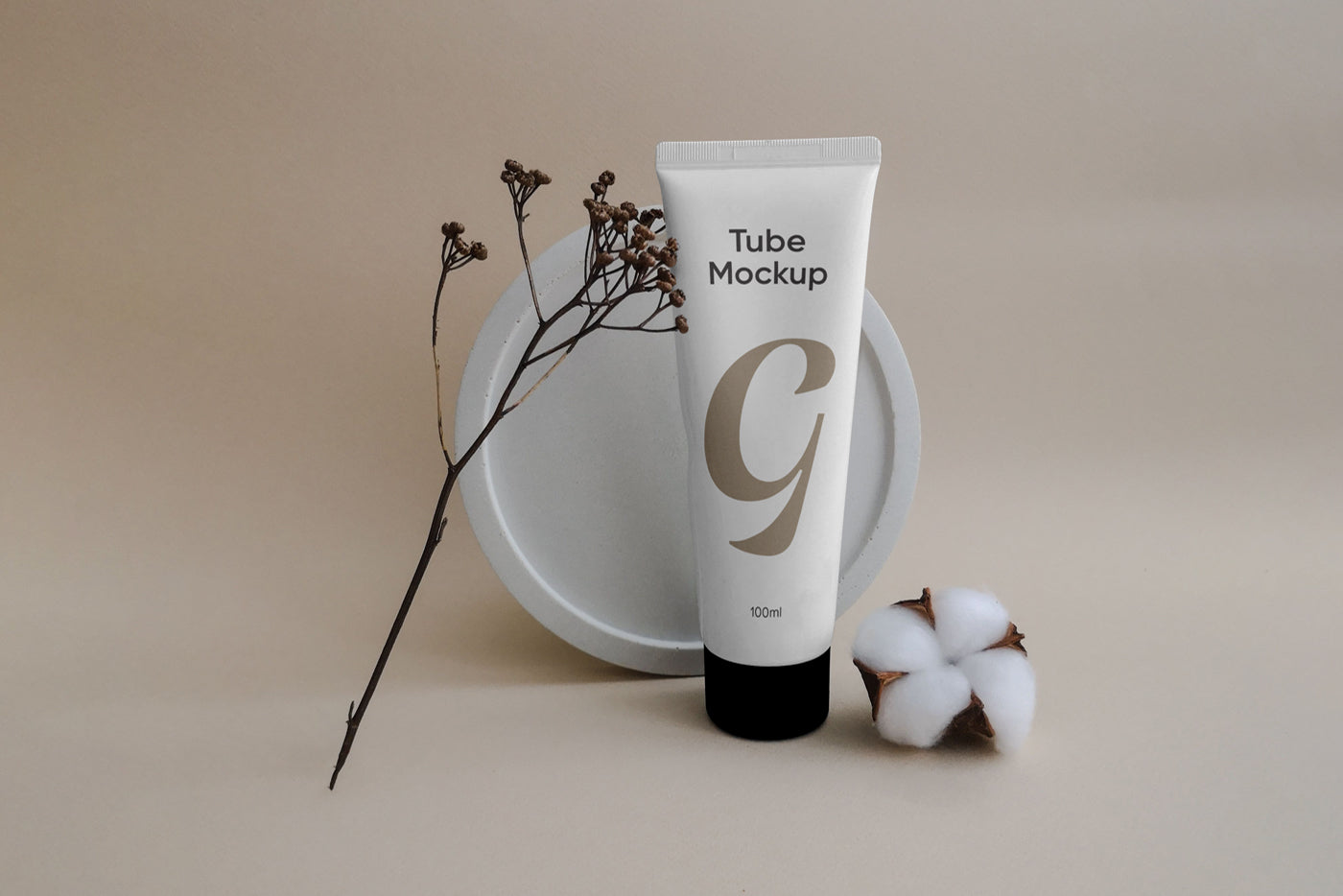 Free Plastic Tube Mockup