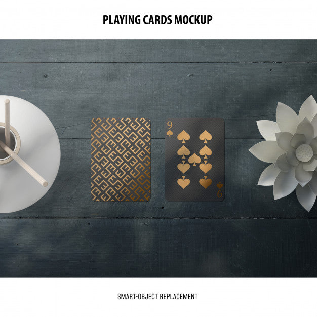 Free Playing Cards Mockup Psd