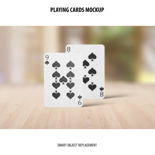 Free Playing Cards Mockup Psd