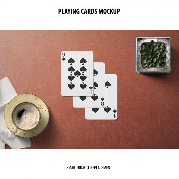 Free Playing Cards Mockup Psd