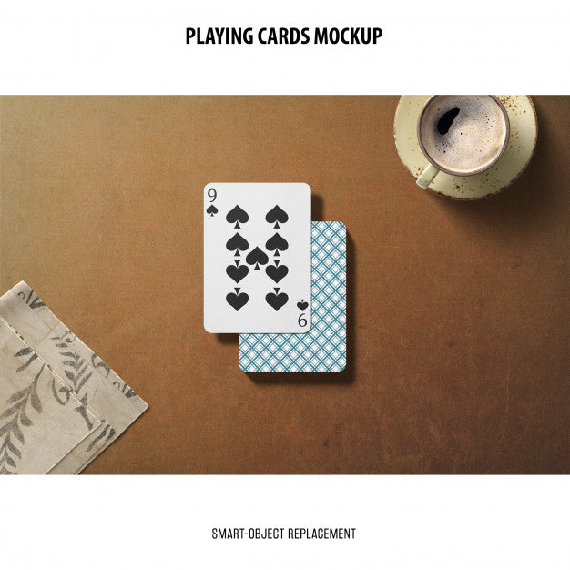 Free Playing Cards Mockup Psd