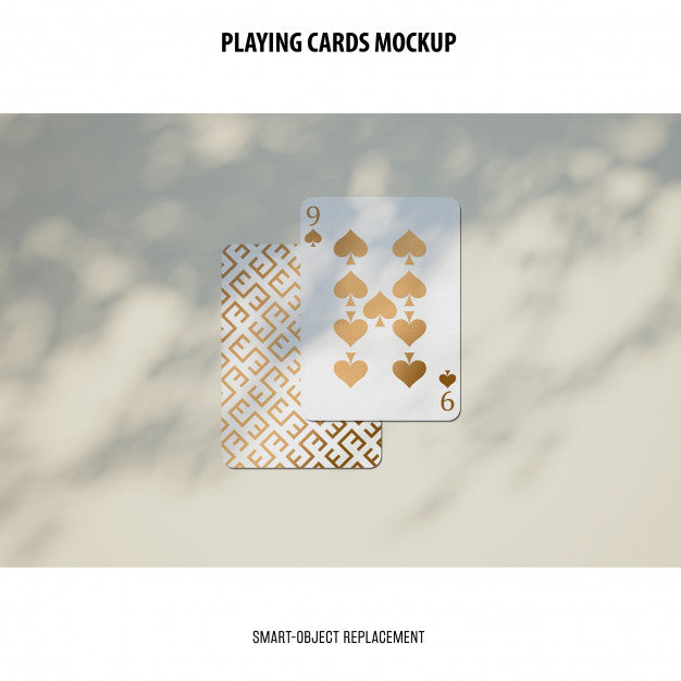 Free Playing Cards Mockup Psd