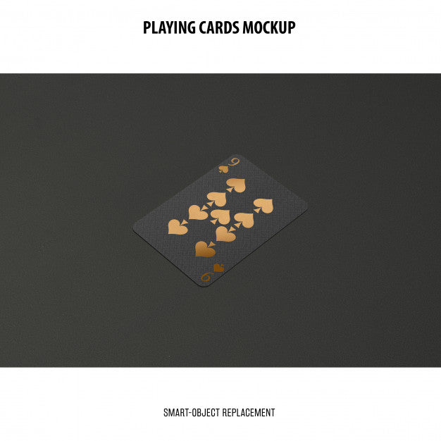 Free Playing Cards With Golden Foil Mockup Psd