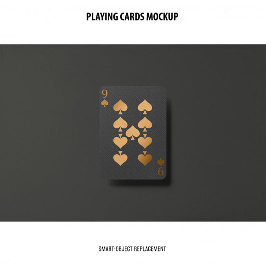 Free Playing Cards With Golden Foil Mockup Psd