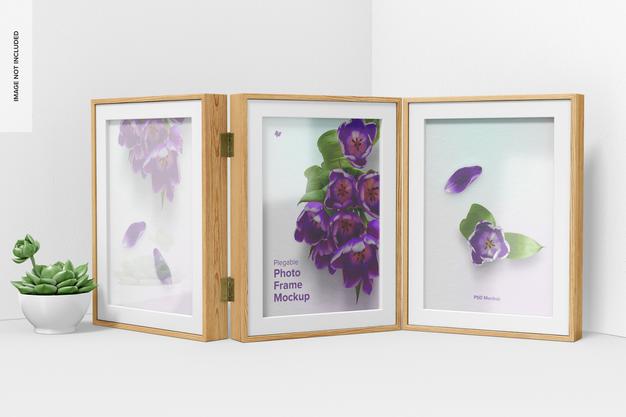 Free Plegable Photo Frame Mockup Psd