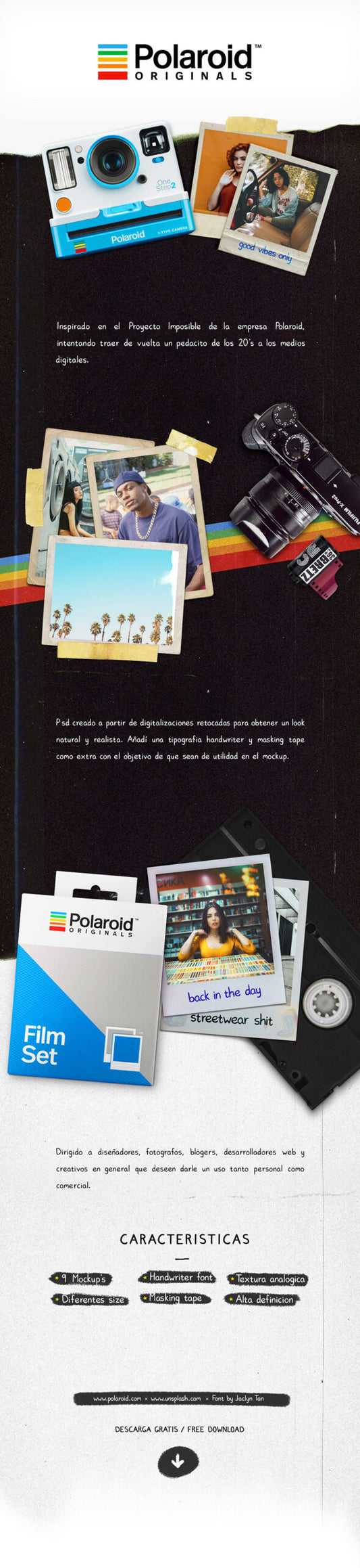 Free Polaroid Psd Mockup