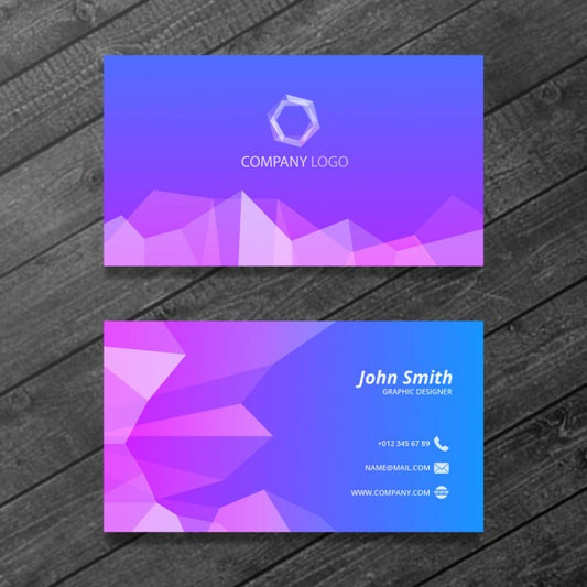 Free Polygonal Business Card Psd