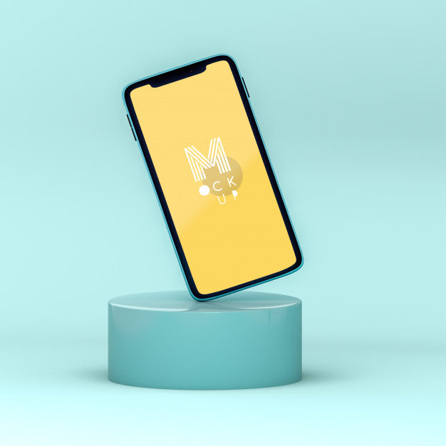 Free Pop 3D Phone Mockup Psd