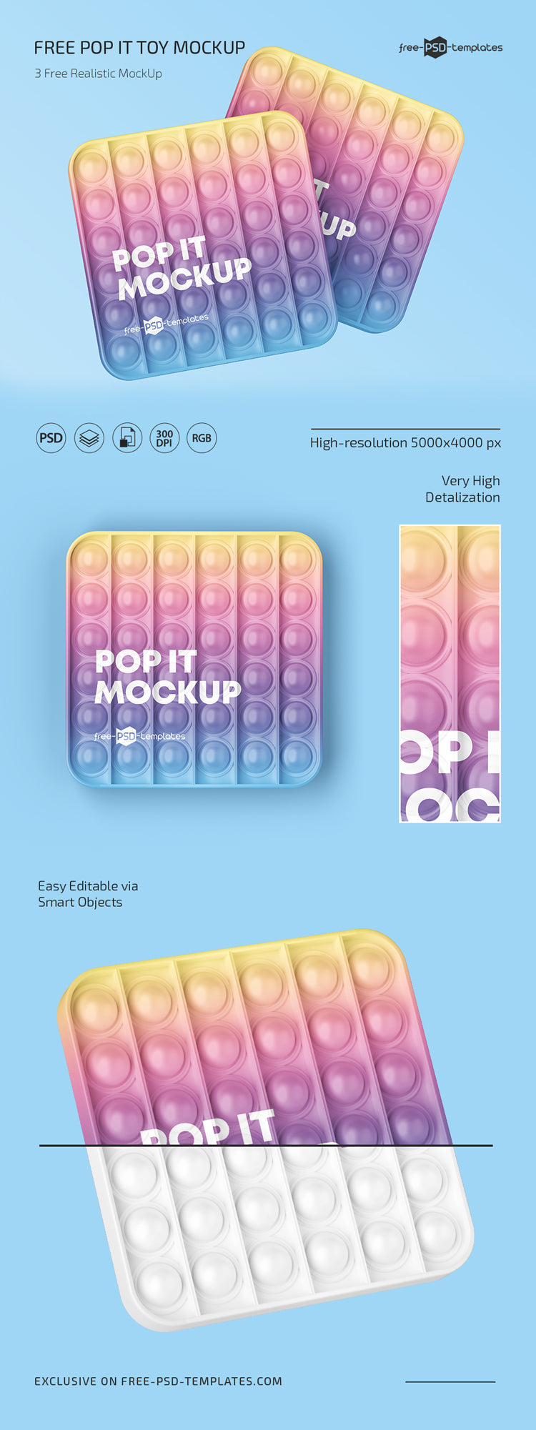 Free Pop It Toy Mockup