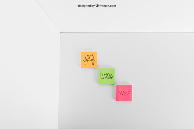 Free Post Its Mockup Psd