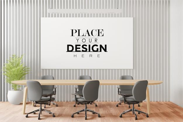 Free Poster Frame In Living Room Psd Mockup Psd