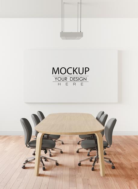 Free Poster Frame In Living Room Psd Mockup Psd