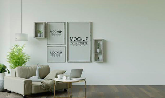 Free Poster Frame In Living Room Psd