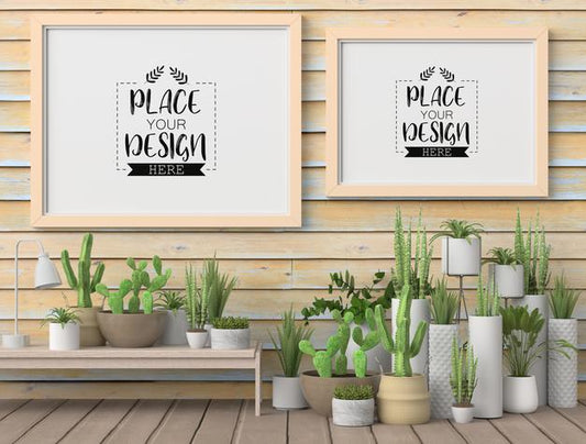 Free Poster Frame In Living Room Psd