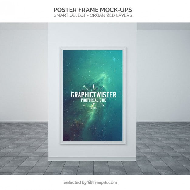 Free Poster Frame Mockup Psd