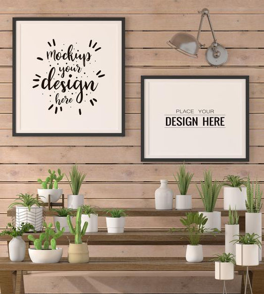 Free Poster Frames In Living Room Psd