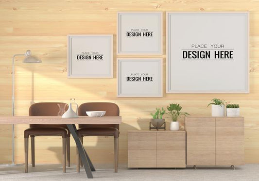 Free Poster Frames In Living Room Psd