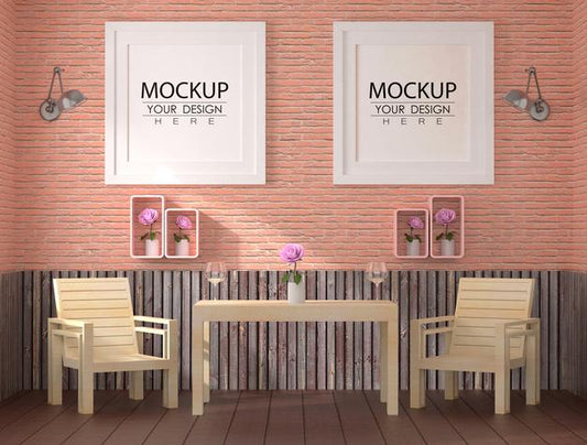 Free Poster Frames In Living Room Psd