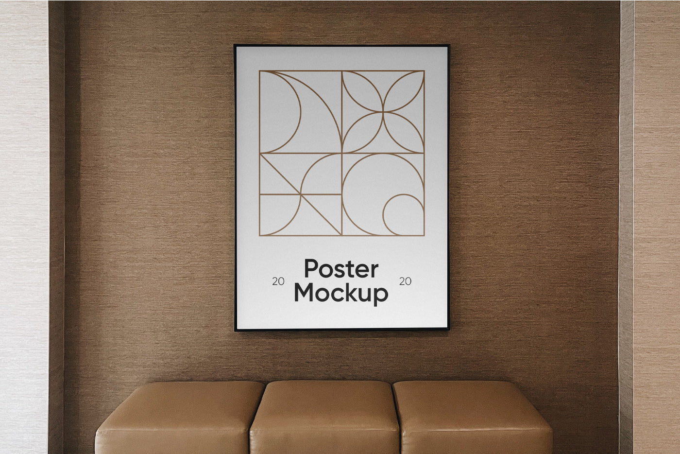 Free Poster In Hotel Mockup