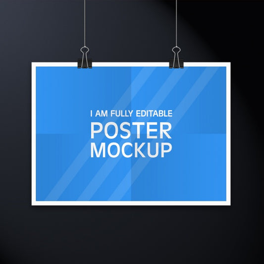 Free Poster Mock Up Design Psd