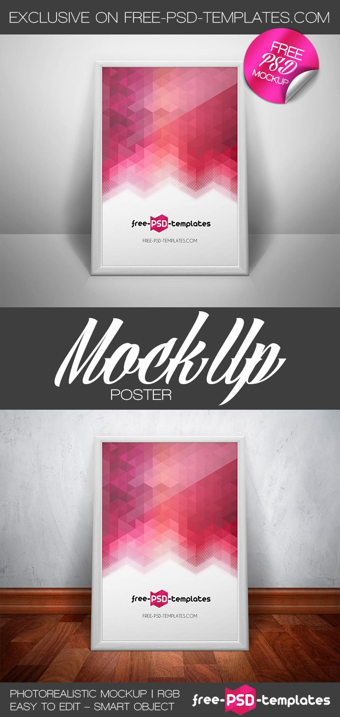 Free Poster Mock-Up In Psd