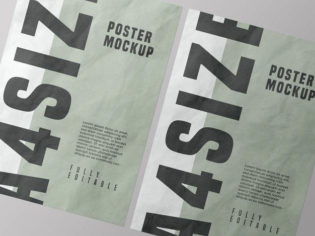 Free Poster Mockup Design Psd Psd