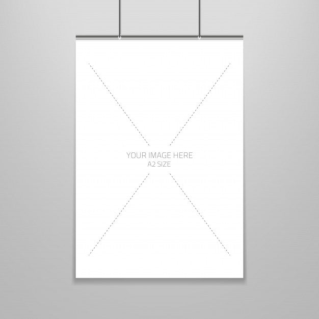 Free Empty White Poster Template Mockup